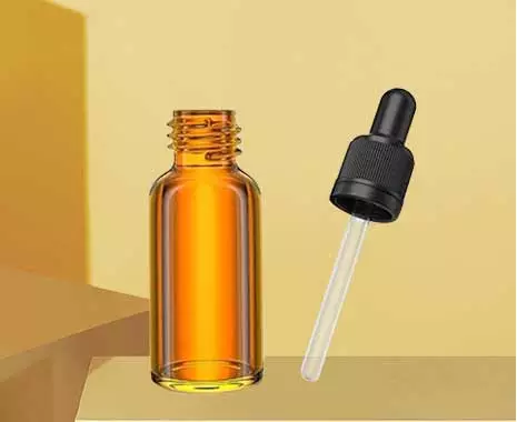 Amber glass dropper bottles