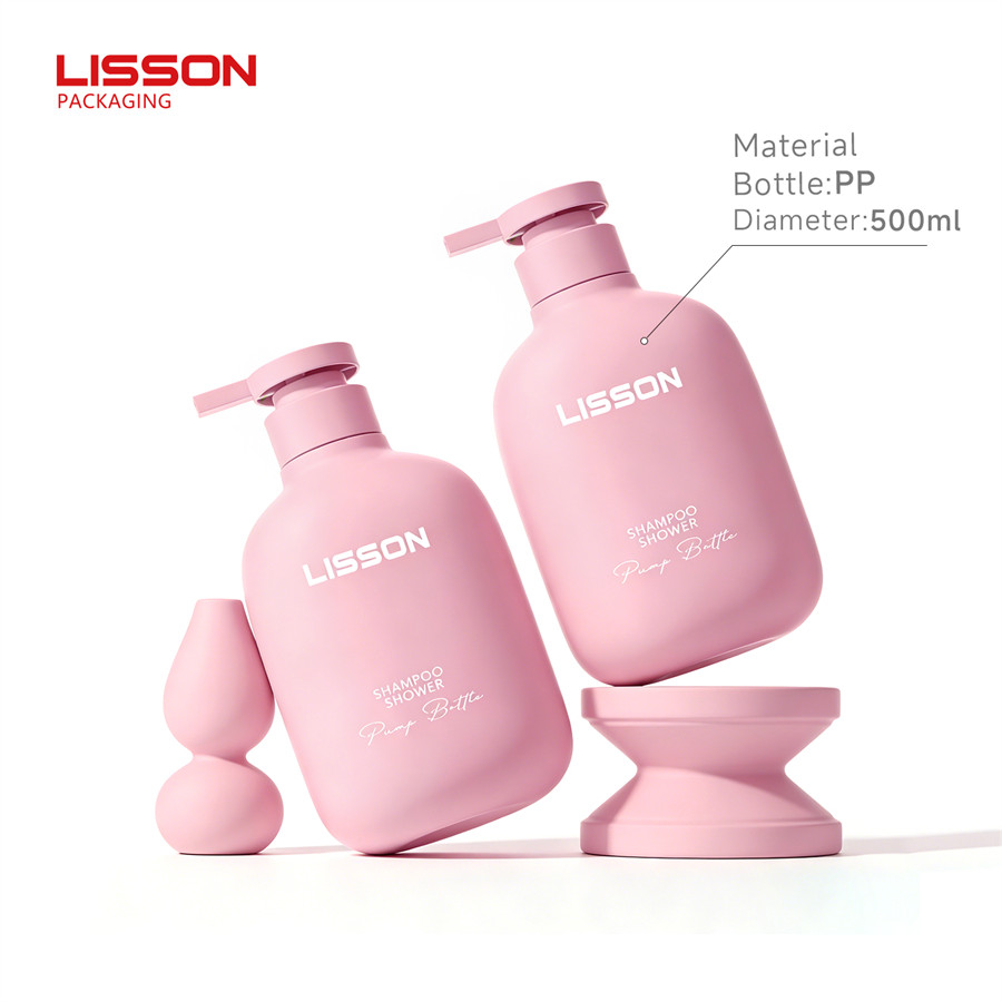 Ergonomic Square Flocked Shower Bottle